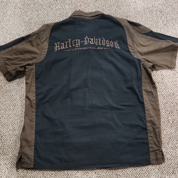 Harley-Davidson Black and Brown Button-Up Shirt XL - Picture 4 of 5